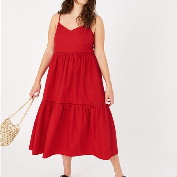 Accessorize Dresses Nwt Boho Red Maxi Tiered Dress M Poshmark